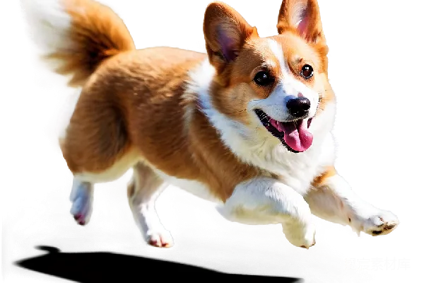 元素素材 活泼的柯基犬奔跑