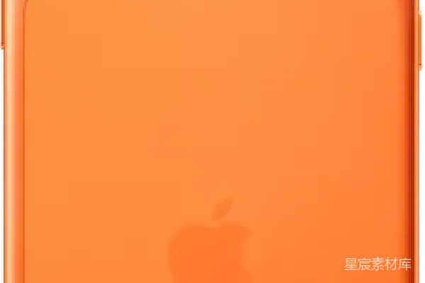元素素材 橙色iPhone背面