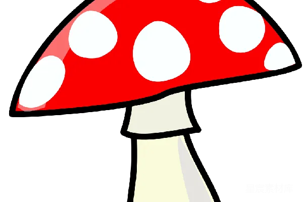 元素素材 红色斑点蘑菇插图