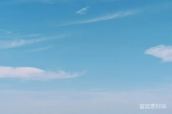 高清摄影 海滩上的蓝天白云
