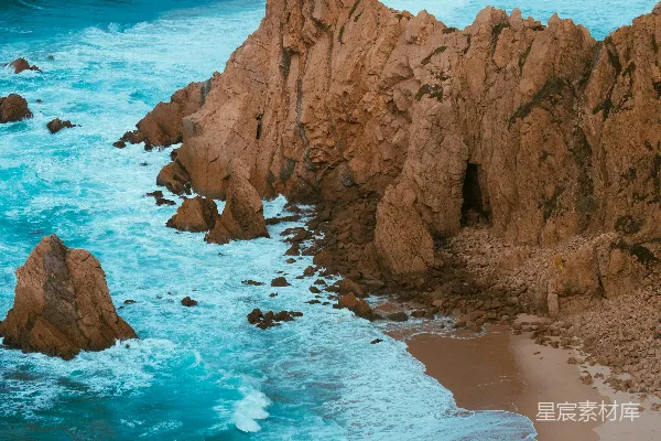 高清摄影 高处看海的景象
