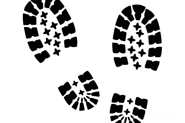 元素素材 鞋印