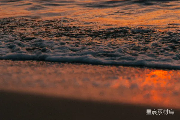高清摄影 水面的一抹夕阳