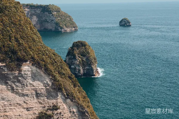 高清摄影 悬崖顶部的海景