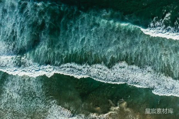 高清摄影 海洋上空俯视下的波浪