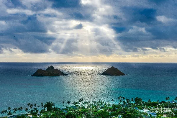 高清摄影 空中岛屿与海滩