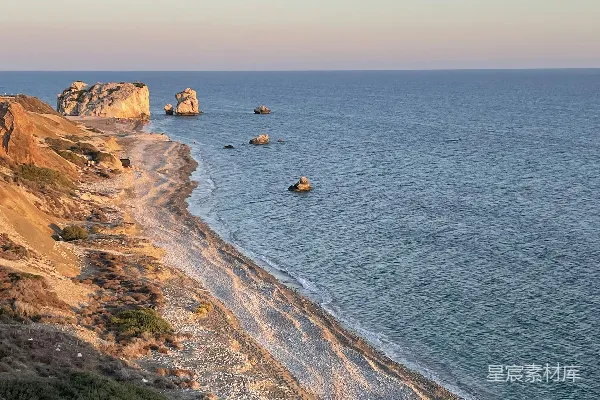 高清摄影 山顶上俯瞰的大海美景