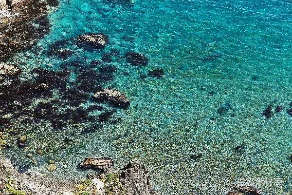 高清摄影 白天的水域俯瞰图