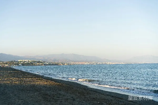 高清摄影 海边眺望大海的景色