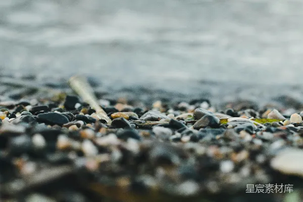 高清摄影 海滩上一组岩石的特写