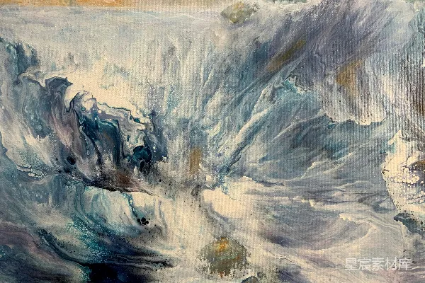 高清摄影 一幅大海中巨大波浪的画作