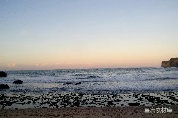 高清摄影 海滩上看海景