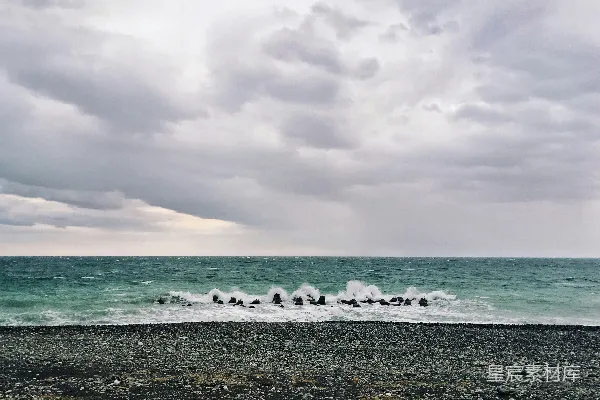 高清摄影 阴云下的大海