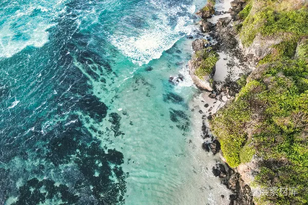 高清摄影 海洋和海岸线的鸟瞰视角