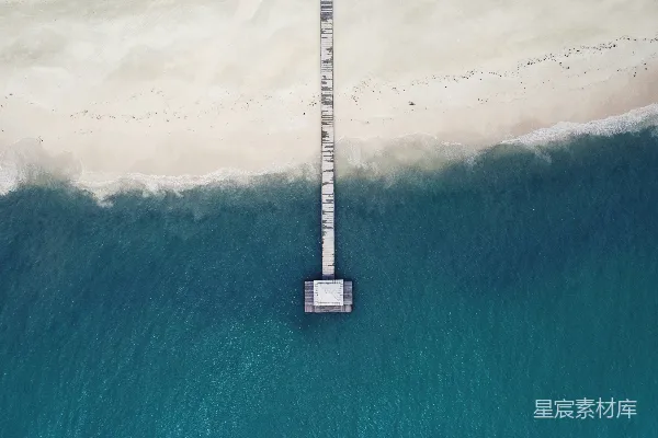 高清摄影 鸟瞰摄影中的白沙滩海滩