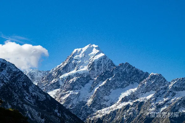 高清摄影 白 Glacier 山峰