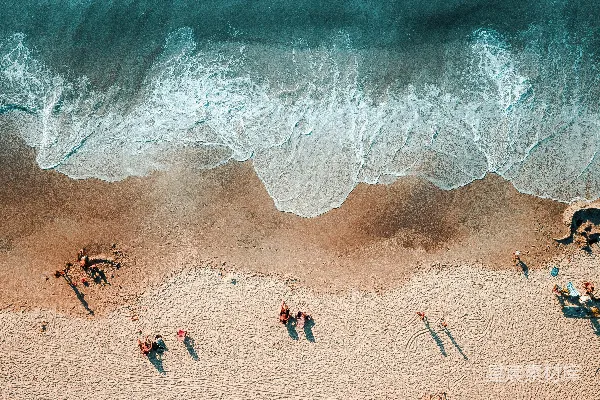 高清摄影 近海地区人们的空中摄影