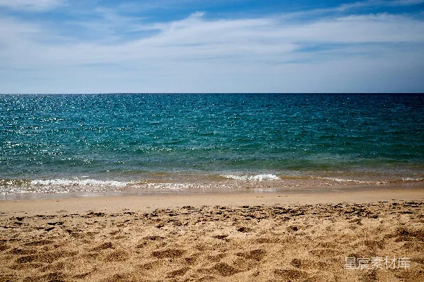 高清摄影 沙滩上眺望的大海美景