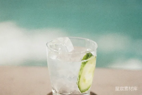 高清摄影 洗净并装有切片柠檬的酒杯