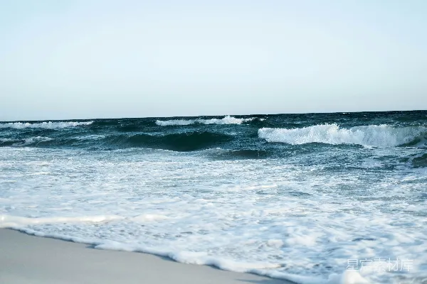 高清摄影 海滩上 waves 的冲击