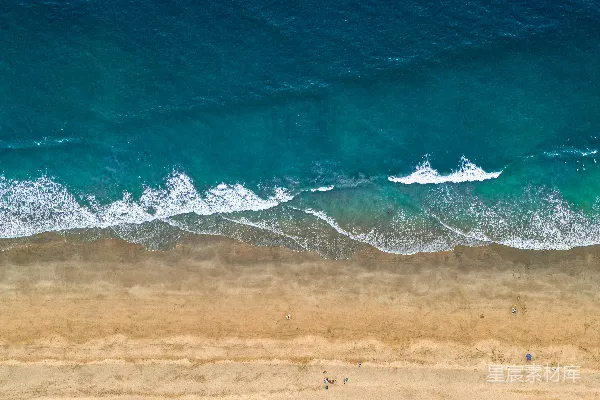 高清摄影 海滩和海洋的空中俯视图