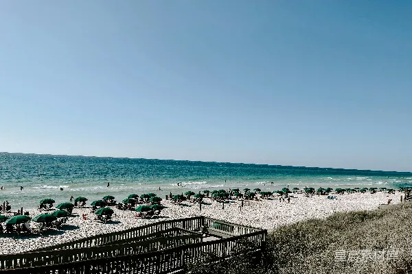 高清摄影 海滩上的人们在白天