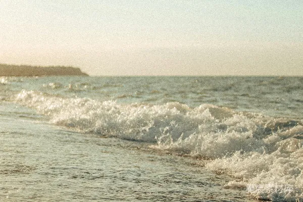 高清摄影 海滩上的波浪