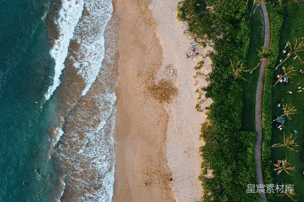 高清摄影 海滩和海洋的俯视视角
