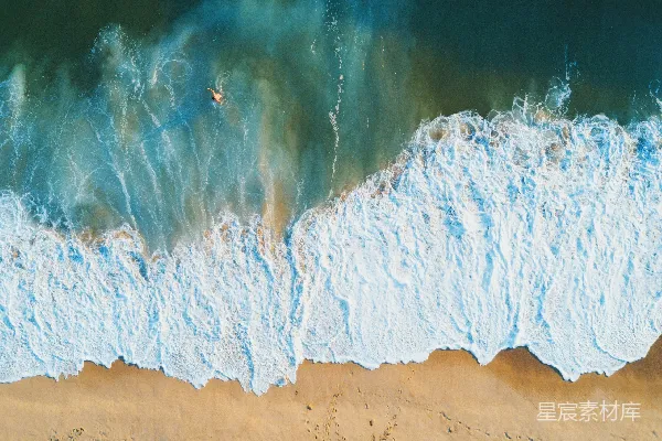 高清摄影 海洋波浪的空中俯视图
