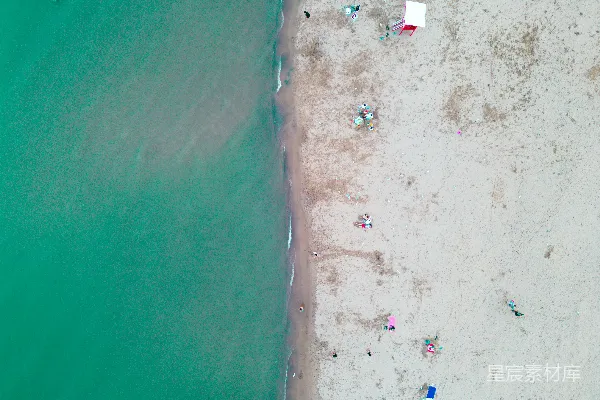 高清摄影 海滩上空的俯瞰图