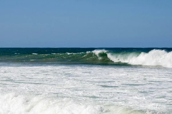高清摄影 一个男人站在冲浪板上 surfing于波浪之上