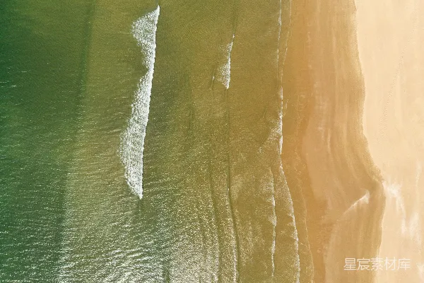高清摄影 海边沙滩和海洋的俯瞰视角