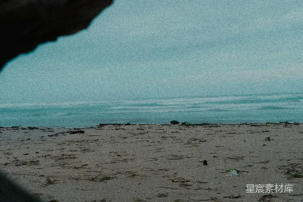 高清摄影 沙滩上俯瞰的大海景色
