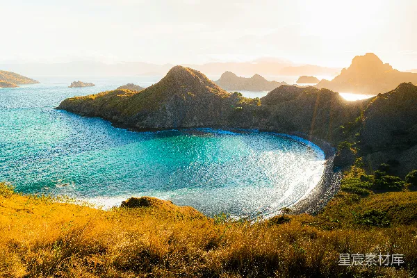 高清摄影 海边的一片海滩景色