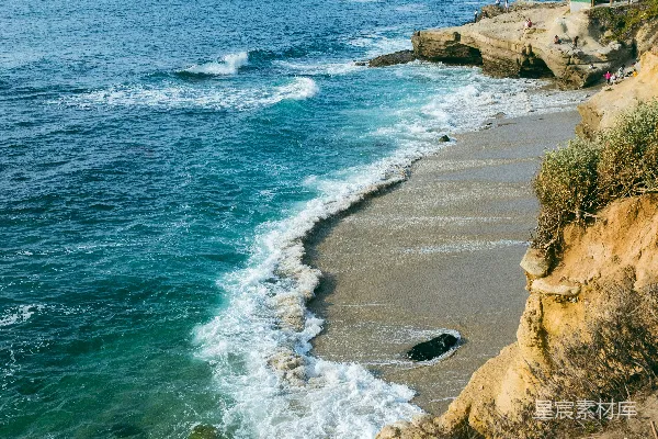 高清摄影 悬崖顶部的海景