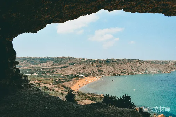 高清摄影 洞穴中的海景