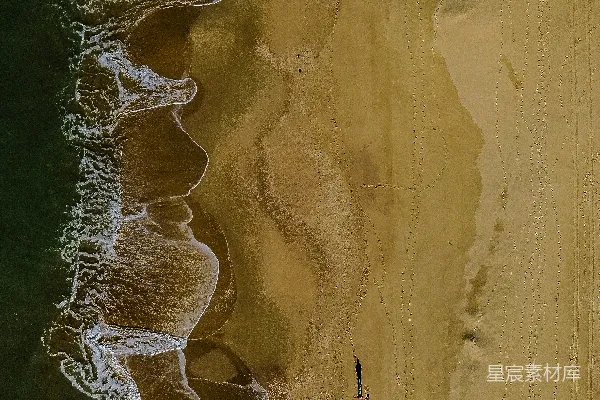 高清摄影 海滩和海洋的空中视角