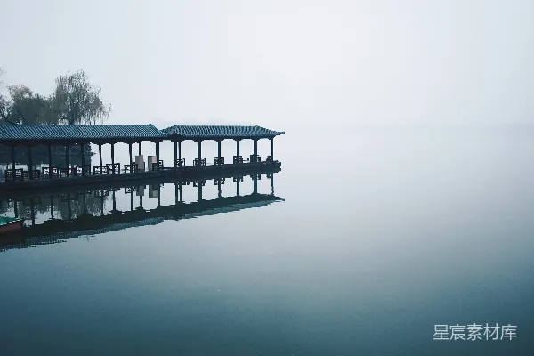高清摄影 水边的餐馆