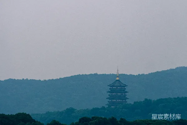 高清摄影 山坡上的建筑
