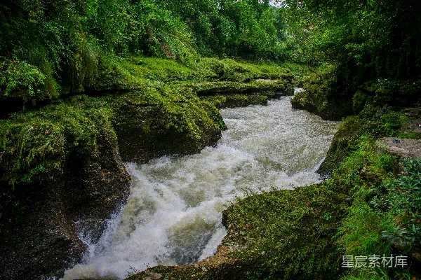 高清摄影 河边草地地形