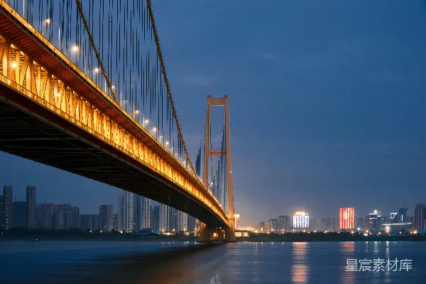 高清摄影 金门大桥的夜间景象
