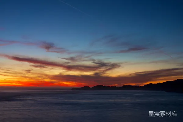 高清摄影 地平线上的夕阳