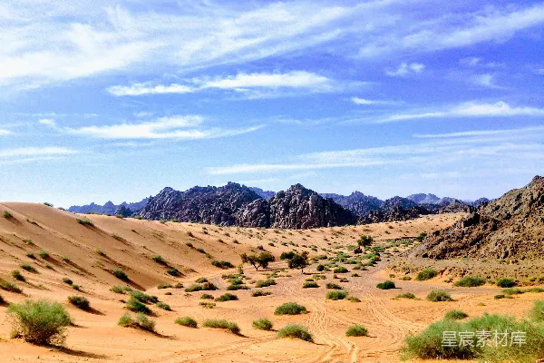 高清摄影 沙丘和山岳风景