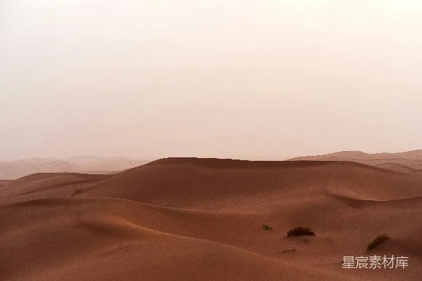 高清摄影 灰色天空下的白砂沙