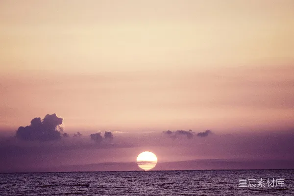 高清摄影 夕阳下的海洋