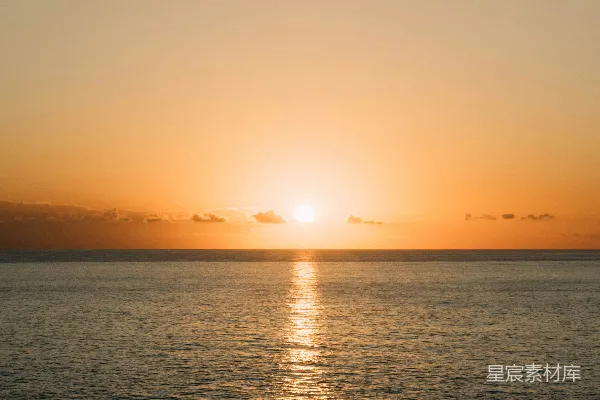 高清摄影 夕阳下的水域