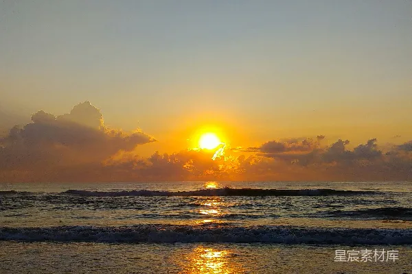 高清摄影 黄金时段的海浪