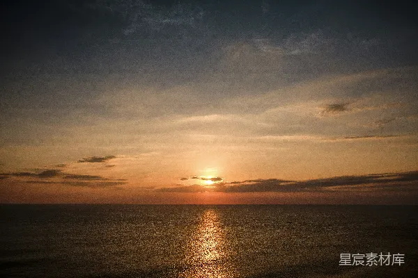 高清摄影 夕阳下水域的风景摄影