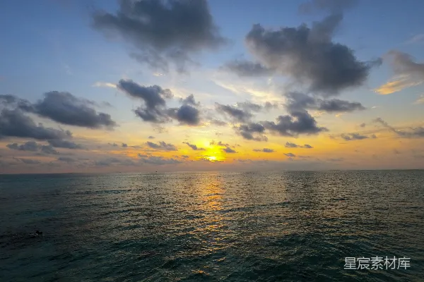 高清摄影 黄金时段的海洋 aerial 拍摄