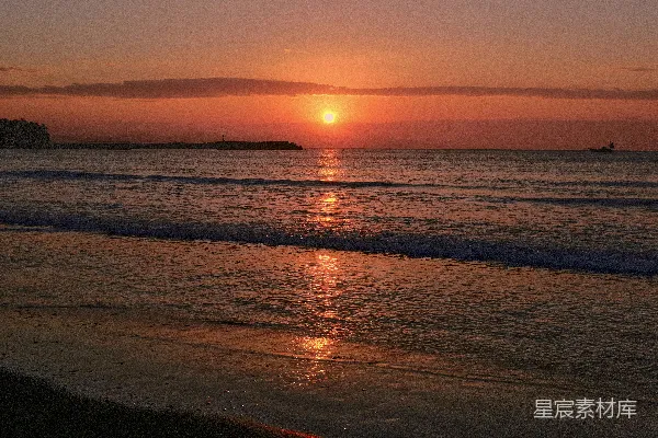 高清摄影 日落海滩